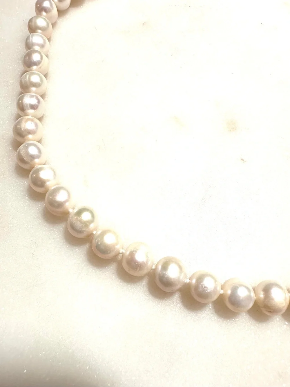 White Cultured Freshwater Pearl Rhodium over Sterling Silver Necklace & Earrings